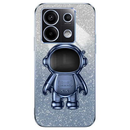 For Xiaomi Poco X6 5G / Redmi Note 13 Pro 5G Case Electroplating Astronaut Kickstand Phone Cover