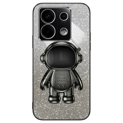 For Xiaomi Poco X6 5G / Redmi Note 13 Pro 5G Case Electroplating Astronaut Kickstand Phone Cover