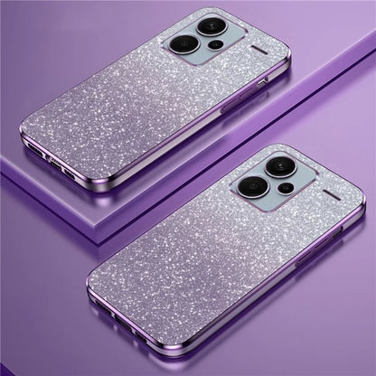 For Xiaomi Redmi Note 13 Pro+ 5G Phone Case Astronaut Kickstand Anti-shock Electroplated Cover