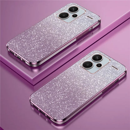 For Xiaomi Redmi Note 13 Pro+ 5G Phone Case Astronaut Kickstand Anti-shock Electroplated Cover