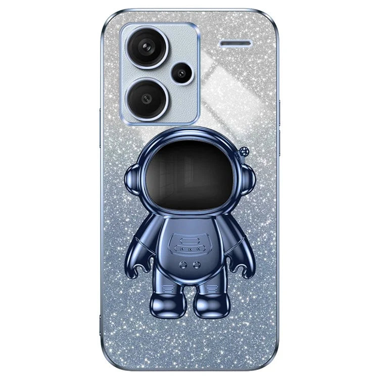 For Xiaomi Redmi Note 13 Pro+ 5G Phone Case Astronaut Kickstand Anti-shock Electroplated Cover