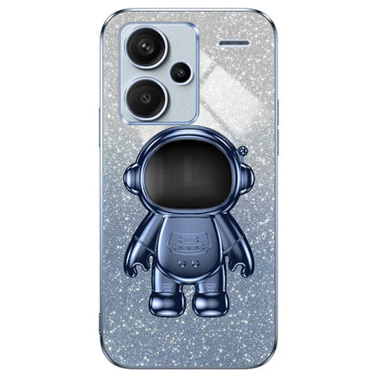 For Xiaomi Redmi Note 13 Pro+ 5G Phone Case Astronaut Kickstand Anti-shock Electroplated Cover