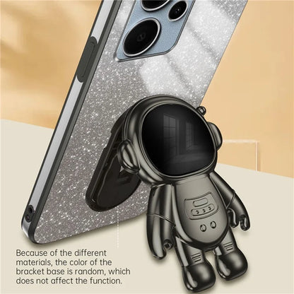 For Xiaomi Redmi Note 13 Pro+ 5G Phone Case Astronaut Kickstand Anti-shock Electroplated Cover
