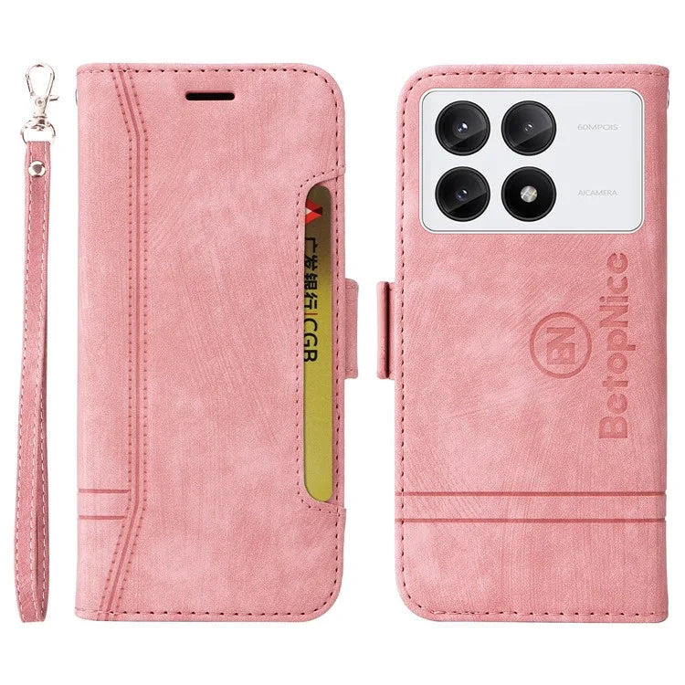 BETOPNICE 001 for Xiaomi Redmi K70E 5G / Poco X6 Pro 5G Case Folding Wallet Phone Shell