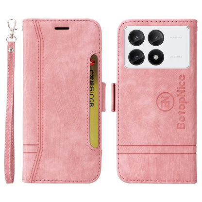 BETOPNICE 001 for Xiaomi Redmi K70E 5G / Poco X6 Pro 5G Case Folding Wallet Phone Shell