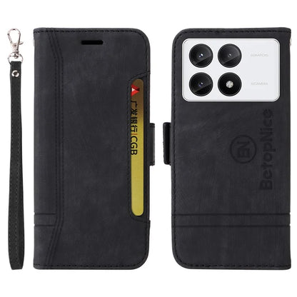 BETOPNICE 001 for Xiaomi Redmi K70E 5G / Poco X6 Pro 5G Case Folding Wallet Phone Shell
