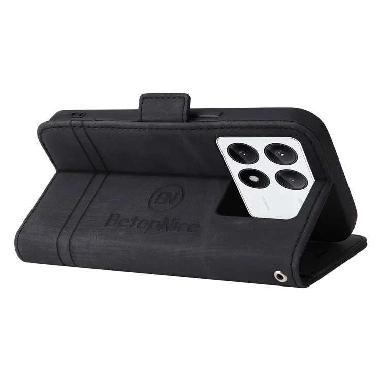 BETOPNICE 001 for Xiaomi Redmi K70E 5G / Poco X6 Pro 5G Case Folding Wallet Phone Shell
