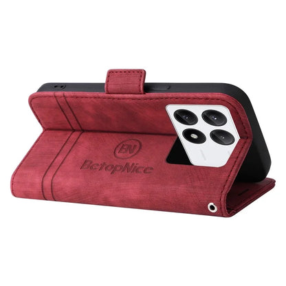 BETOPNICE 001 for Xiaomi Redmi K70E 5G / Poco X6 Pro 5G Case Folding Wallet Phone Shell