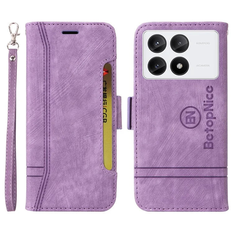 BETOPNICE 001 for Xiaomi Redmi K70E 5G / Poco X6 Pro 5G Case Folding Wallet Phone Shell
