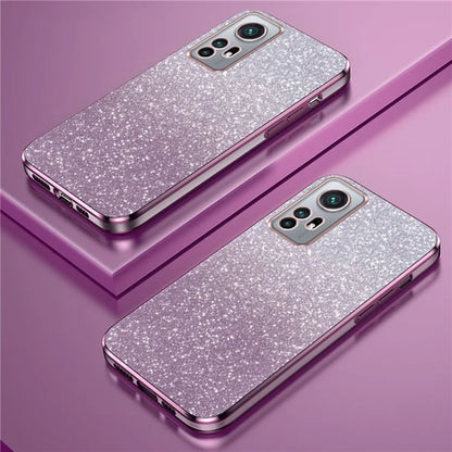 For Xiaomi 12 5G / 12X 5G / 12S 5G Cell Phone Case Astronaut Kickstand Glitter Scratch-proof Cover