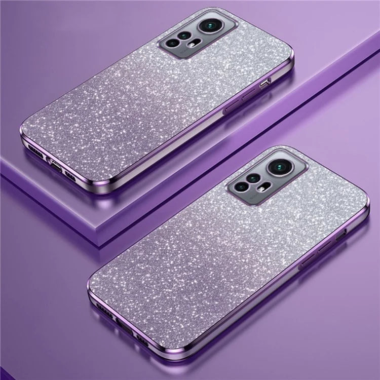 For Xiaomi 12 5G / 12X 5G / 12S 5G Cell Phone Case Astronaut Kickstand Glitter Scratch-proof Cover
