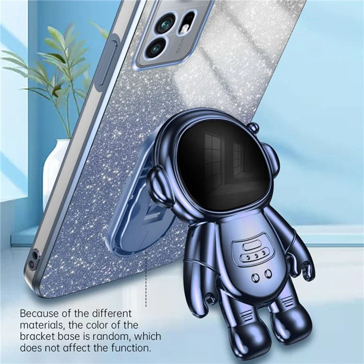 For Xiaomi 12 5G / 12X 5G / 12S 5G Cell Phone Case Astronaut Kickstand Glitter Scratch-proof Cover
