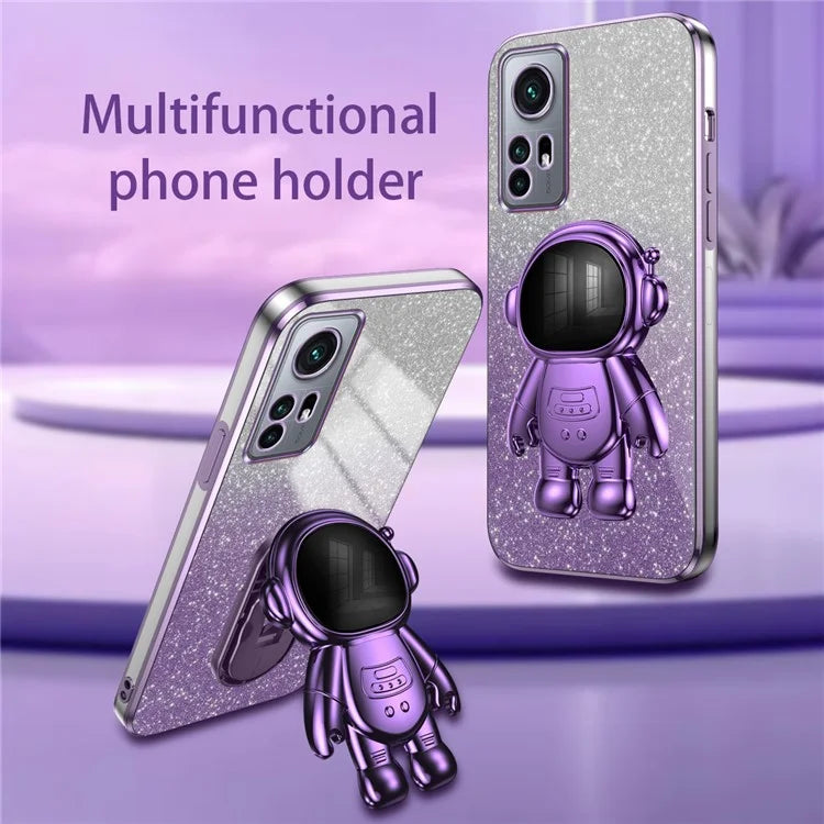 For Xiaomi 12 Pro 5G / 12S Pro 5G / 12 Pro (Dimensity) 5G Phone Case Shockproof Astronaut Kickstand Cover