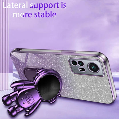 For Xiaomi 12 Pro 5G / 12S Pro 5G / 12 Pro (Dimensity) 5G Phone Case Shockproof Astronaut Kickstand Cover