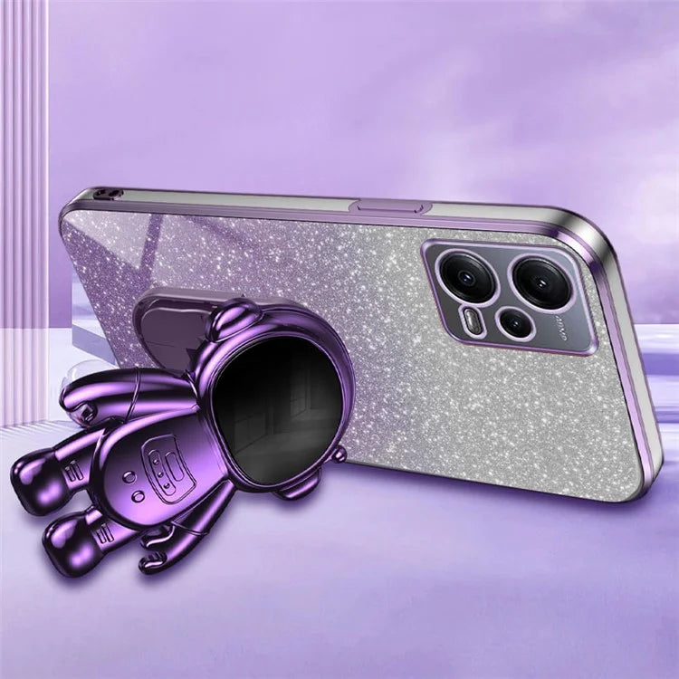 For Xiaomi Redmi Note 12 5G (Global) / Poco X5 5G Astronaut Kickstand Case PC+TPU Phone Cover