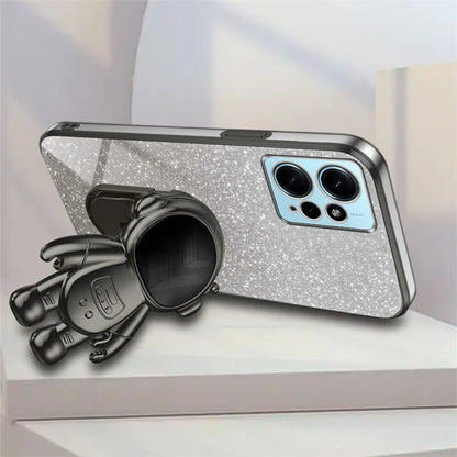 For Xiaomi Redmi Note 12 4G Case Cute Astronaut Kickstand Anti-drop Cell Phone Cover