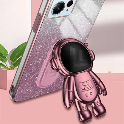 For Xiaomi Redmi Note 12 4G Case Cute Astronaut Kickstand Anti-drop Cell Phone Cover
