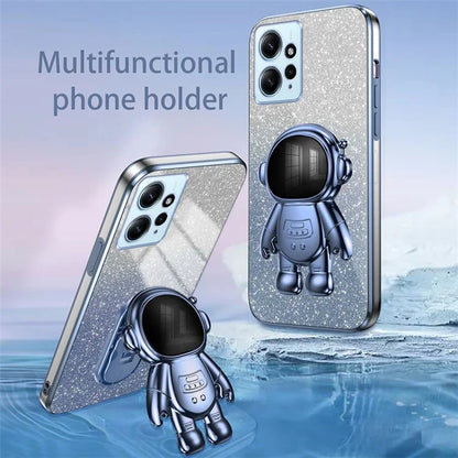 For Xiaomi Redmi Note 12 4G Case Cute Astronaut Kickstand Anti-drop Cell Phone Cover