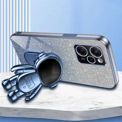 For Xiaomi Redmi Note 12 Pro Speed 5G/Poco X5 Pro 5G Case PC+TPU Electroplating Astronaut Kickstand Cover