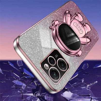 For Xiaomi Redmi Note 12 Pro Speed 5G/Poco X5 Pro 5G Case PC+TPU Electroplating Astronaut Kickstand Cover