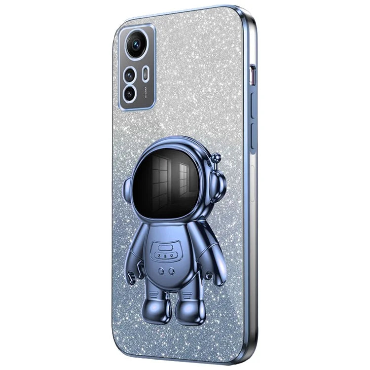 For Xiaomi Redmi Note 12S 4G Astronaut Design Kickstand Case PC+TPU Phone Back Cover