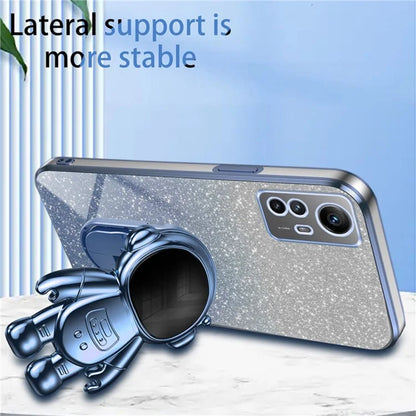 For Xiaomi Redmi Note 12S 4G Astronaut Design Kickstand Case PC+TPU Phone Back Cover
