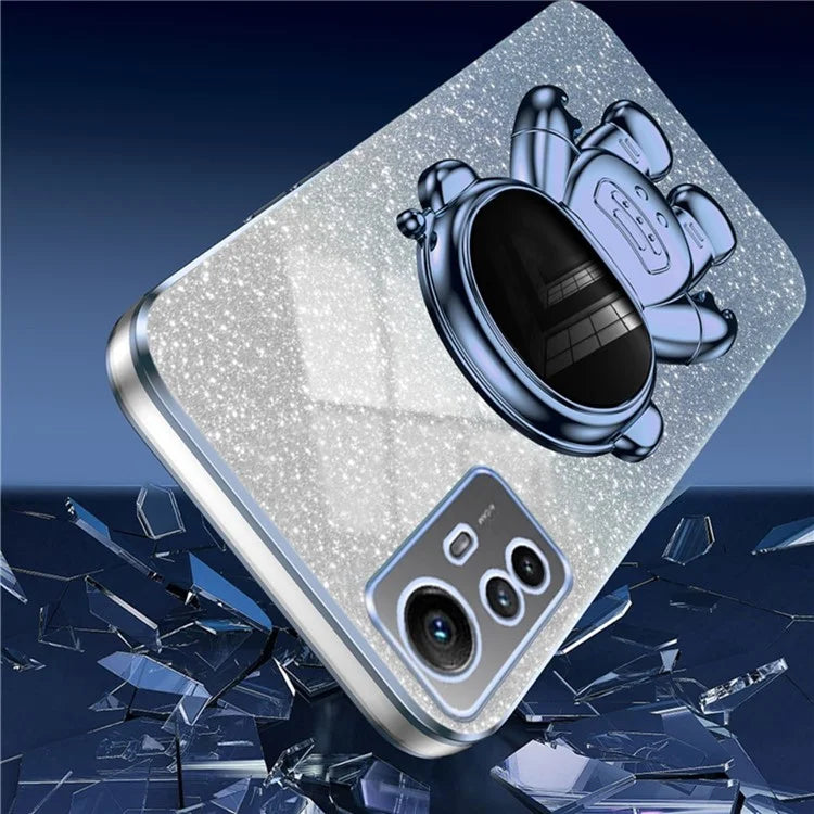 For Xiaomi Redmi Note 12S 4G Astronaut Design Kickstand Case PC+TPU Phone Back Cover