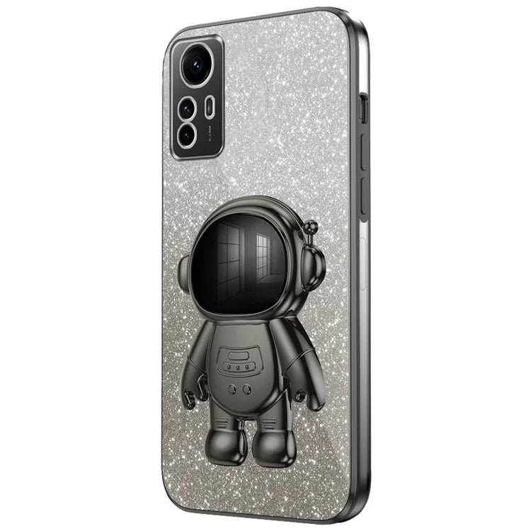 For Xiaomi Redmi Note 12S 4G Astronaut Design Kickstand Case PC+TPU Phone Back Cover