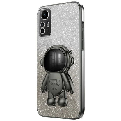 For Xiaomi Redmi Note 12S 4G Astronaut Design Kickstand Case PC+TPU Phone Back Cover