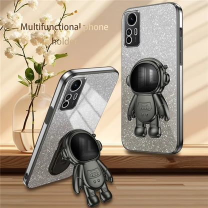 For Xiaomi Redmi Note 12S 4G Astronaut Design Kickstand Case PC+TPU Phone Back Cover