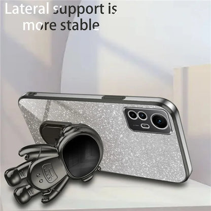 For Xiaomi Redmi Note 12S 4G Astronaut Design Kickstand Case PC+TPU Phone Back Cover