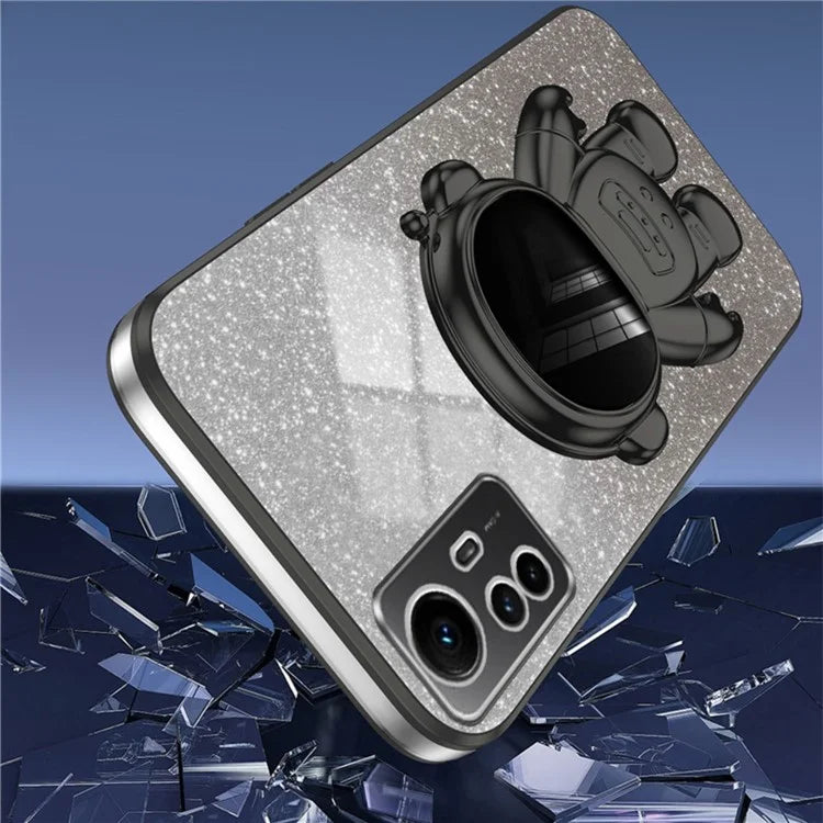 For Xiaomi Redmi Note 12S 4G Astronaut Design Kickstand Case PC+TPU Phone Back Cover