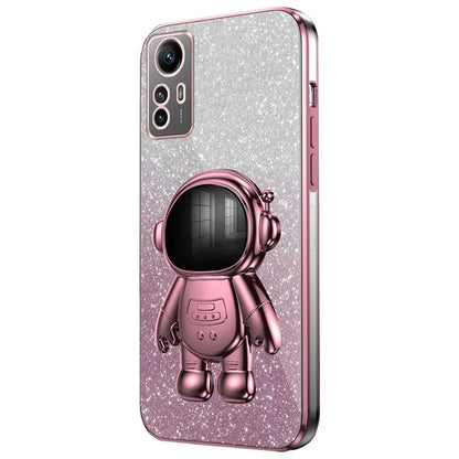 For Xiaomi Redmi Note 12S 4G Astronaut Design Kickstand Case PC+TPU Phone Back Cover