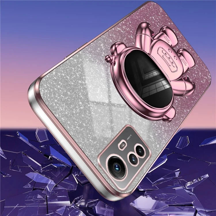 For Xiaomi Redmi Note 12S 4G Astronaut Design Kickstand Case PC+TPU Phone Back Cover