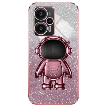 For Xiaomi Redmi Note 12 Turbo / Poco F5 5G Case PC+TPU Phone Protective Cover with Astronaut Kickstand