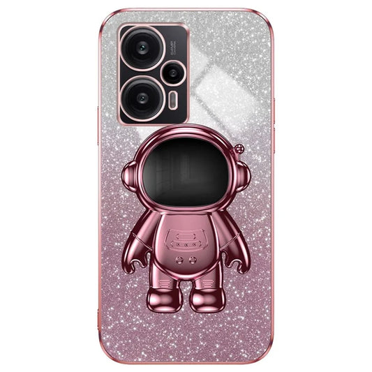 For Xiaomi Redmi Note 12 Turbo / Poco F5 5G Case PC+TPU Phone Protective Cover with Astronaut Kickstand