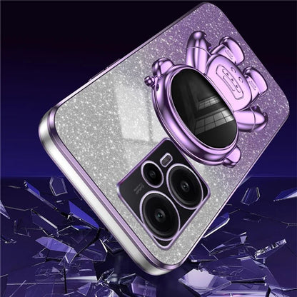 For Xiaomi Redmi Note 12 Turbo / Poco F5 5G Case PC+TPU Phone Protective Cover with Astronaut Kickstand