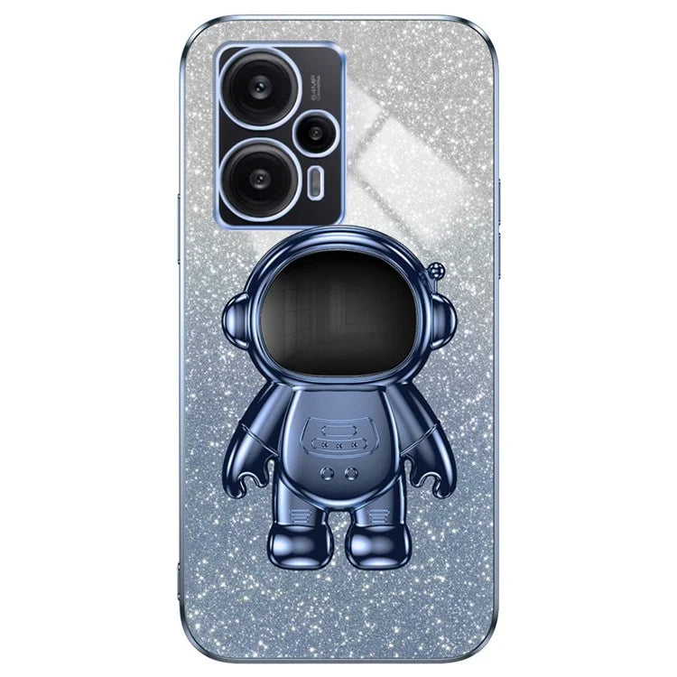 For Xiaomi Redmi Note 12 Turbo / Poco F5 5G Case PC+TPU Phone Protective Cover with Astronaut Kickstand