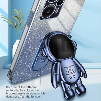 For Xiaomi Redmi Note 12 Turbo / Poco F5 5G Case PC+TPU Phone Protective Cover with Astronaut Kickstand