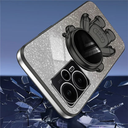 For Xiaomi Redmi Note 12 Turbo / Poco F5 5G Case PC+TPU Phone Protective Cover with Astronaut Kickstand