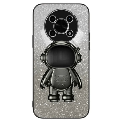PC+TPU Case for Honor X30 5G , Glitter Powder Astronaut Kickstand Phone Cover