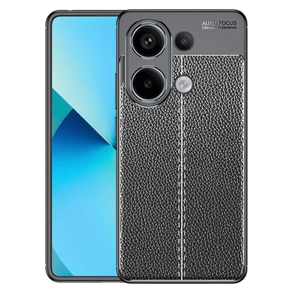 For Xiaomi Redmi Note 13 Pro 4G / Poco M6 Pro 4G TPU Case Anti-fingerprint Phone Cover Litchi Texture