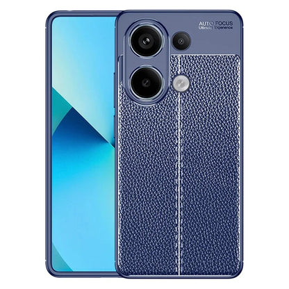 For Xiaomi Redmi Note 13 Pro 4G / Poco M6 Pro 4G TPU Case Anti-fingerprint Phone Cover Litchi Texture