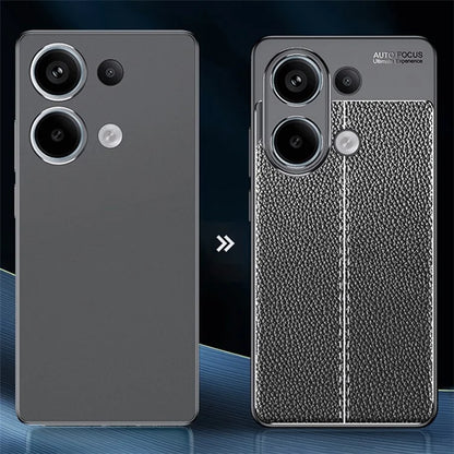 For Xiaomi Redmi Note 13 Pro 4G / Poco M6 Pro 4G TPU Case Anti-fingerprint Phone Cover Litchi Texture
