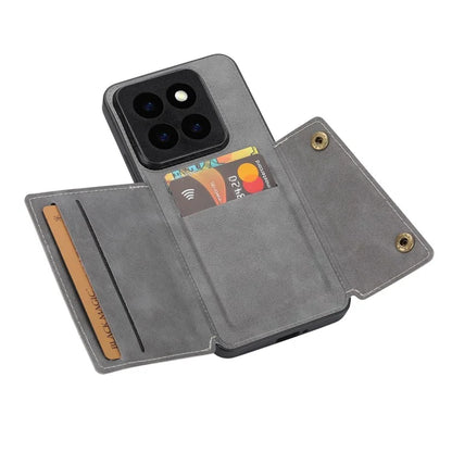 For Xiaomi 14 Pro Cover Card Holder Kickstand PU Leather+TPU Shockproof Cell Phone Case