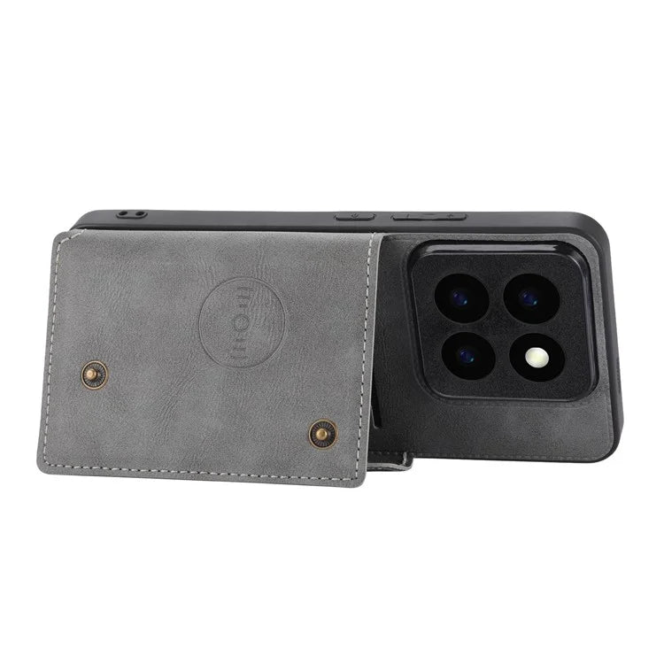 For Xiaomi 14 Pro Cover Card Holder Kickstand PU Leather+TPU Shockproof Cell Phone Case