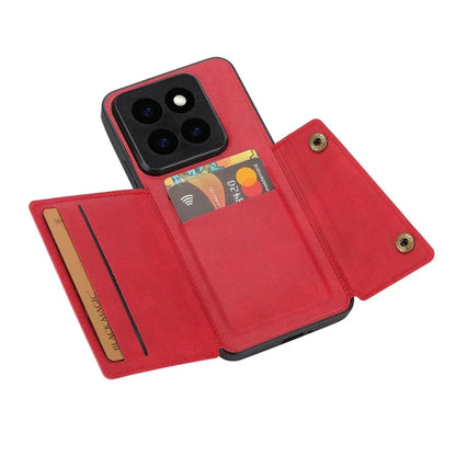 For Xiaomi 14 Pro Cover Card Holder Kickstand PU Leather+TPU Shockproof Cell Phone Case