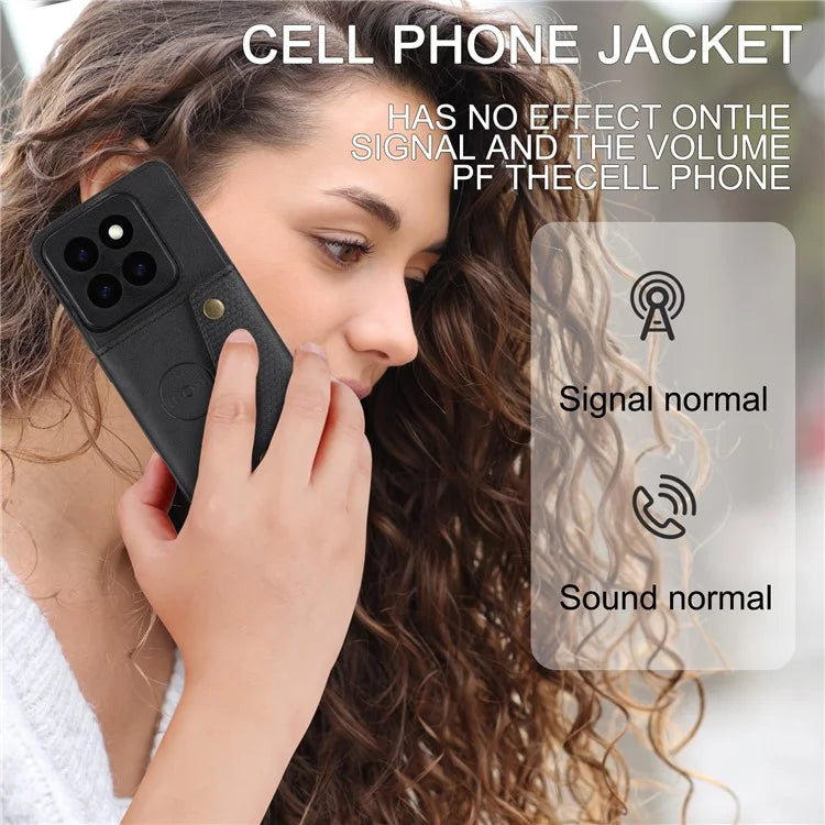 For Xiaomi 14 Pro Cover Card Holder Kickstand PU Leather+TPU Shockproof Cell Phone Case