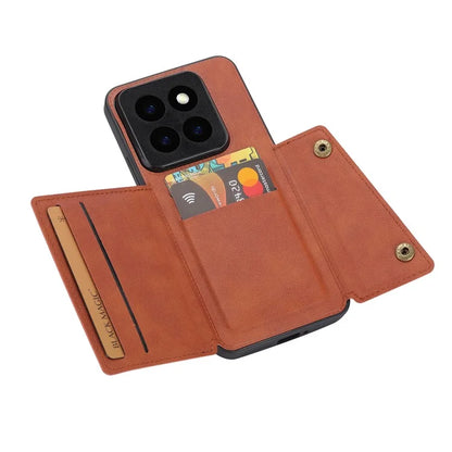 For Xiaomi 14 Pro Cover Card Holder Kickstand PU Leather+TPU Shockproof Cell Phone Case