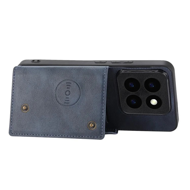 For Xiaomi 14 Pro Cover Card Holder Kickstand PU Leather+TPU Shockproof Cell Phone Case